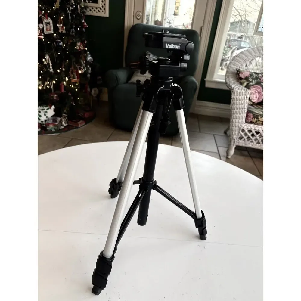 Velbon 5000 Tripod 3 Way Panhead Quick Release Plate Lightweight Photo Video